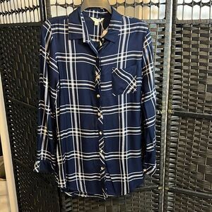 NWT Sim & Sam Flannel Button Down Size‎ Medium